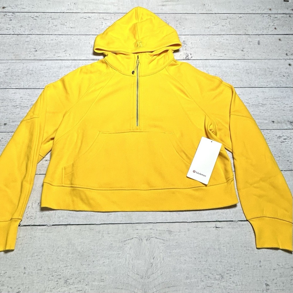 Lululemon Scuba Oversized Half-Zip Hoodie Yellow LW3DM4S M/L NWT